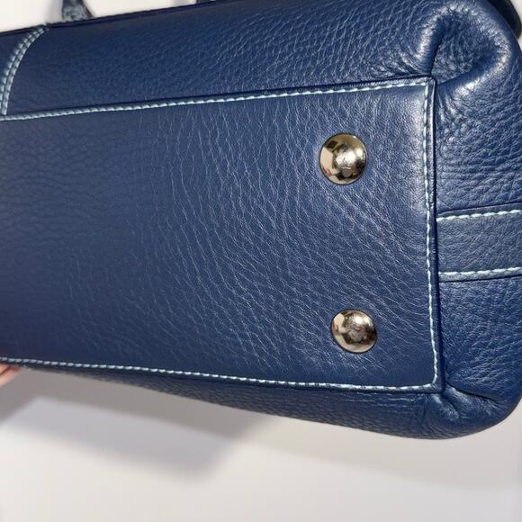 Coach Dark Blue Pebble Leather Penelope Shoulder Bag Handbag Very Good Condition - Picture 7 of 15